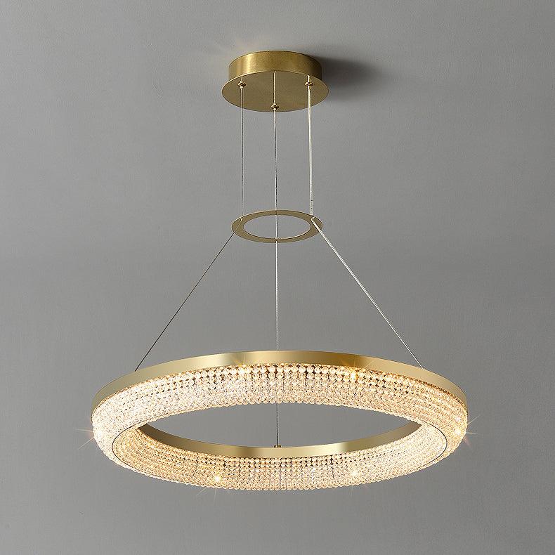 Round Ring Crystal Chandeliers - Blowlighting