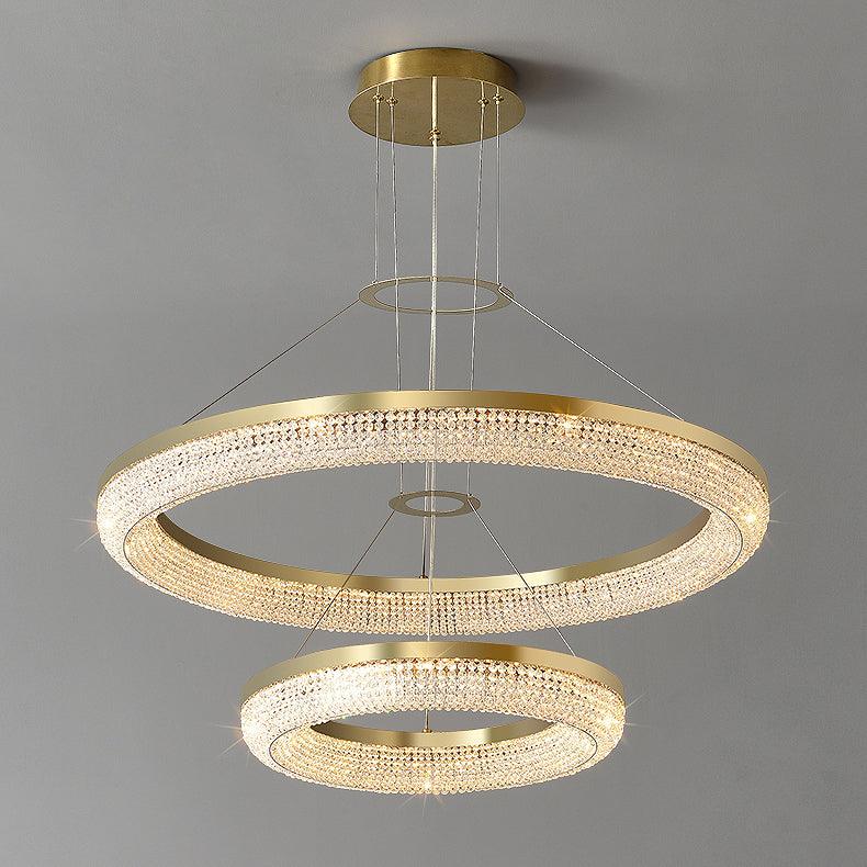 Round Ring Crystal Chandeliers - Blowlighting
