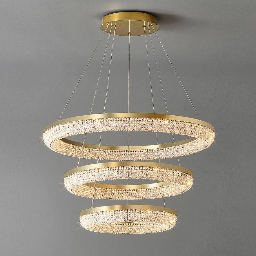 Round Ring Crystal Chandeliers - Blowlighting