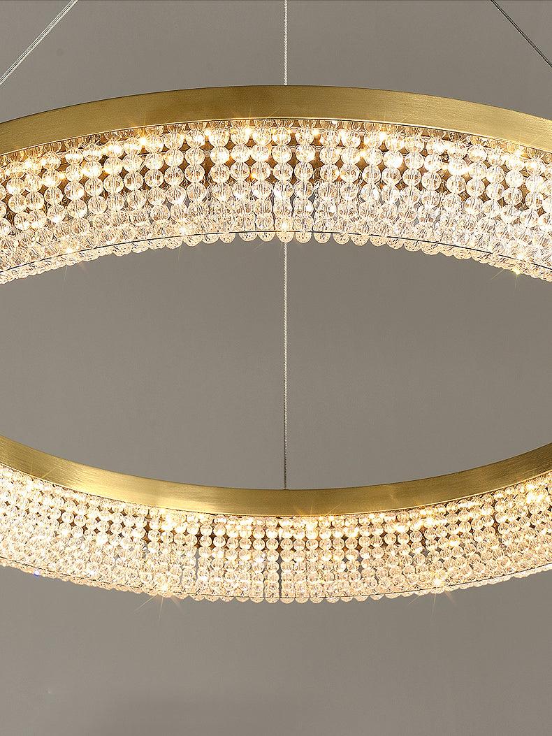 Round Ring Crystal Chandeliers - Blowlighting
