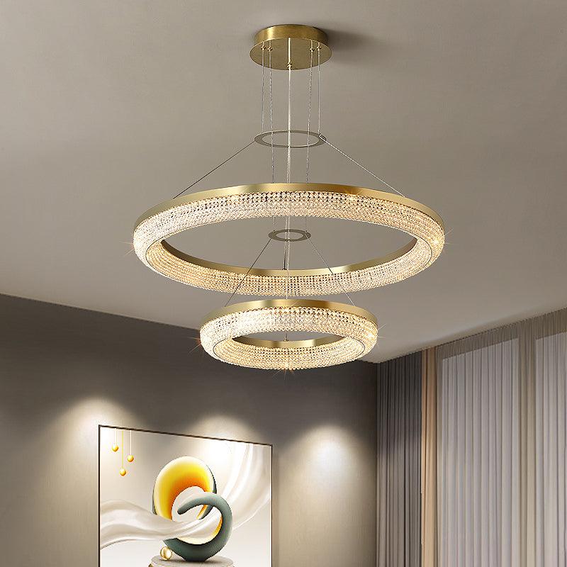 Round Ring Crystal Chandeliers - Blowlighting