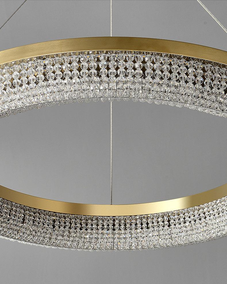 Round Ring Crystal Chandeliers - Blowlighting