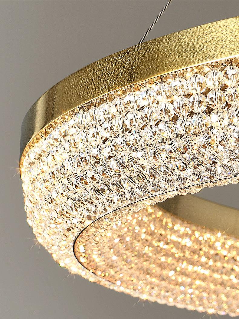 Round Ring Crystal Chandeliers - Blowlighting