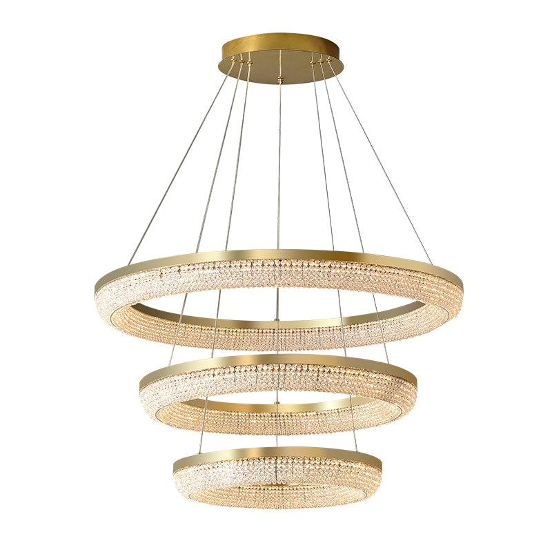 Round Ring Crystal Chandeliers - Blowlighting