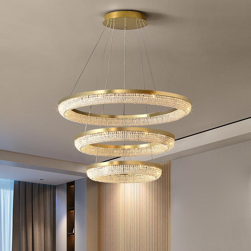 Round Ring Crystal Chandeliers - Blowlighting