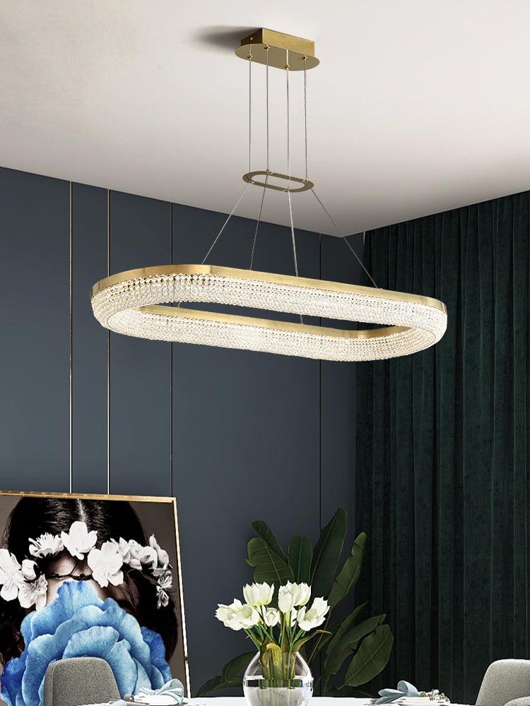 Round Ring Crystal Chandeliers - Blowlighting