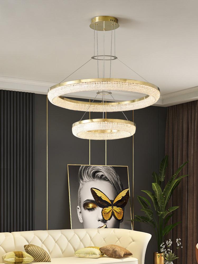 Round Ring Crystal Chandeliers - Blowlighting