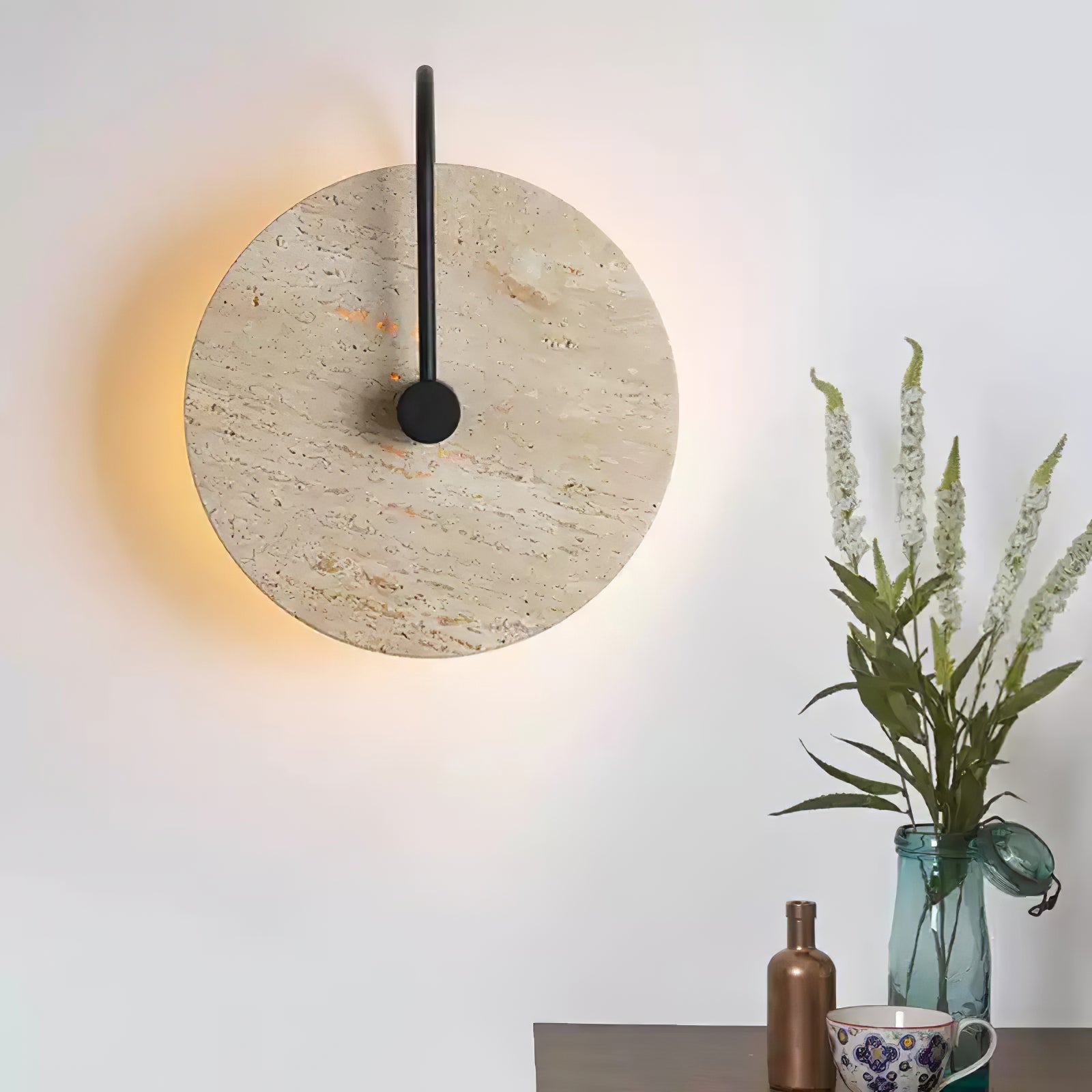 Kara Travertine Wall Light - Blowlighting