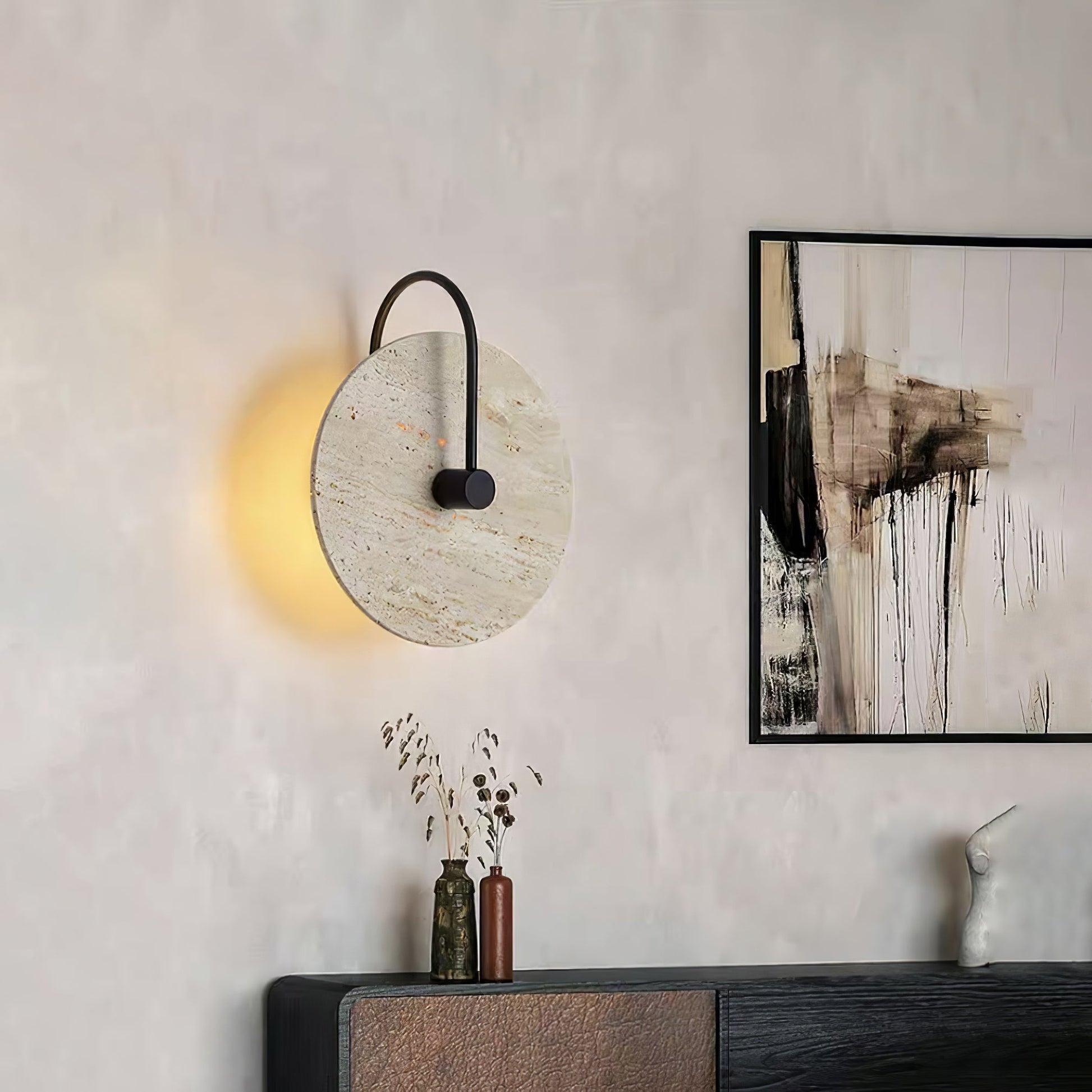 Kara Travertine Wall Light - Blowlighting