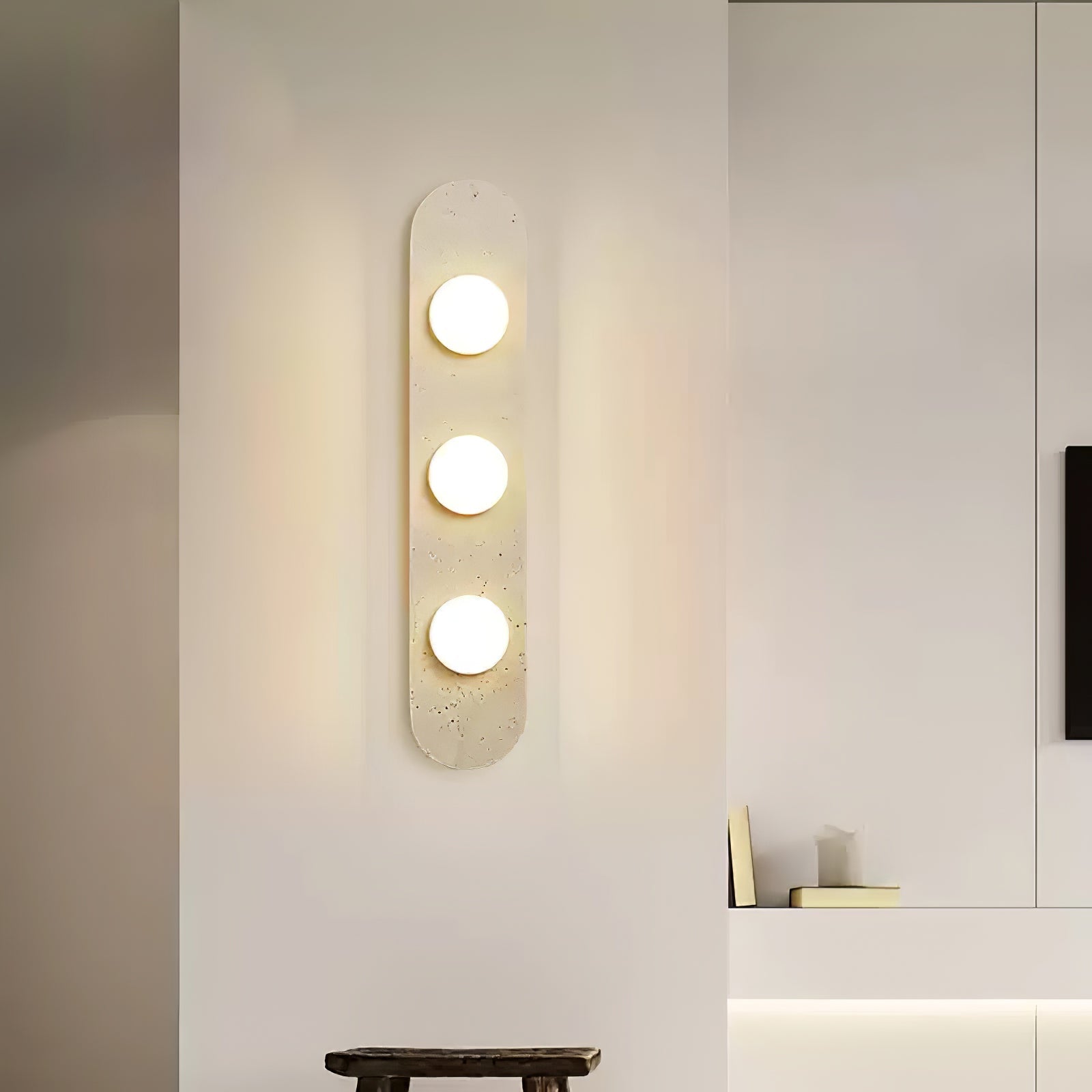 Zasoliel Minimalist Travertine Wall Light - Blowlighting