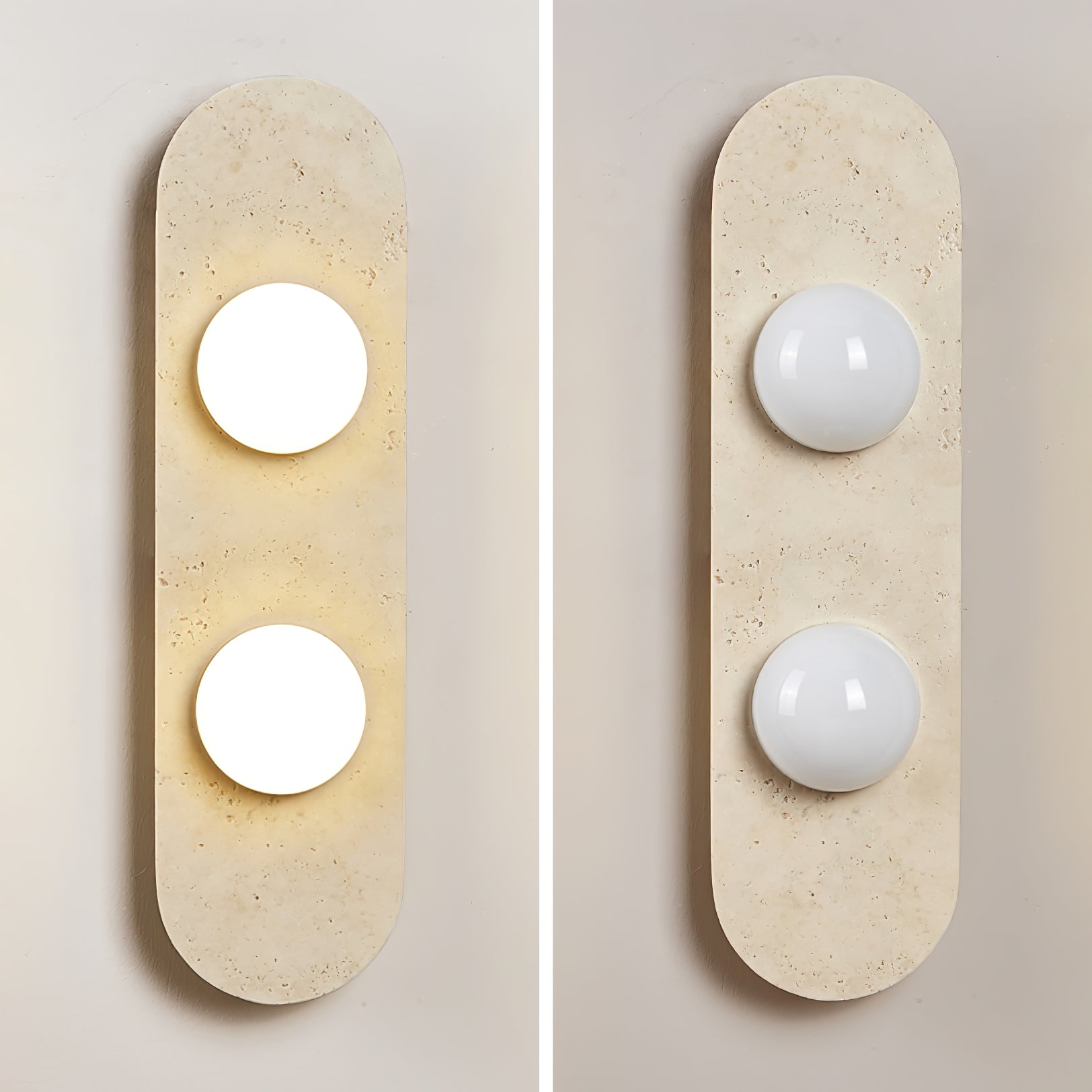 Zasoliel Minimalist Travertine Wall Light - Blowlighting