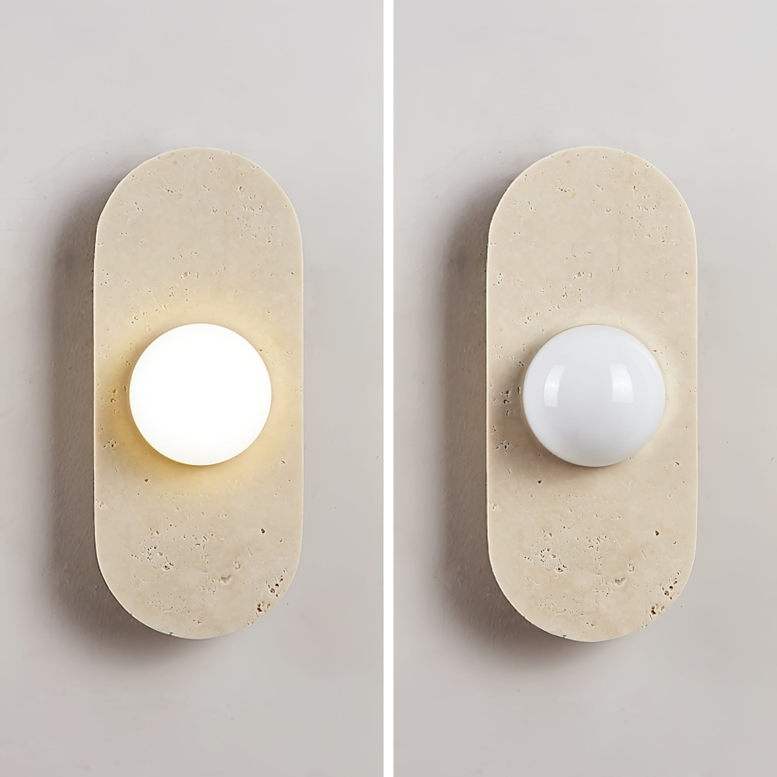 Zasoliel Minimalist Travertine Wall Light - Blowlighting