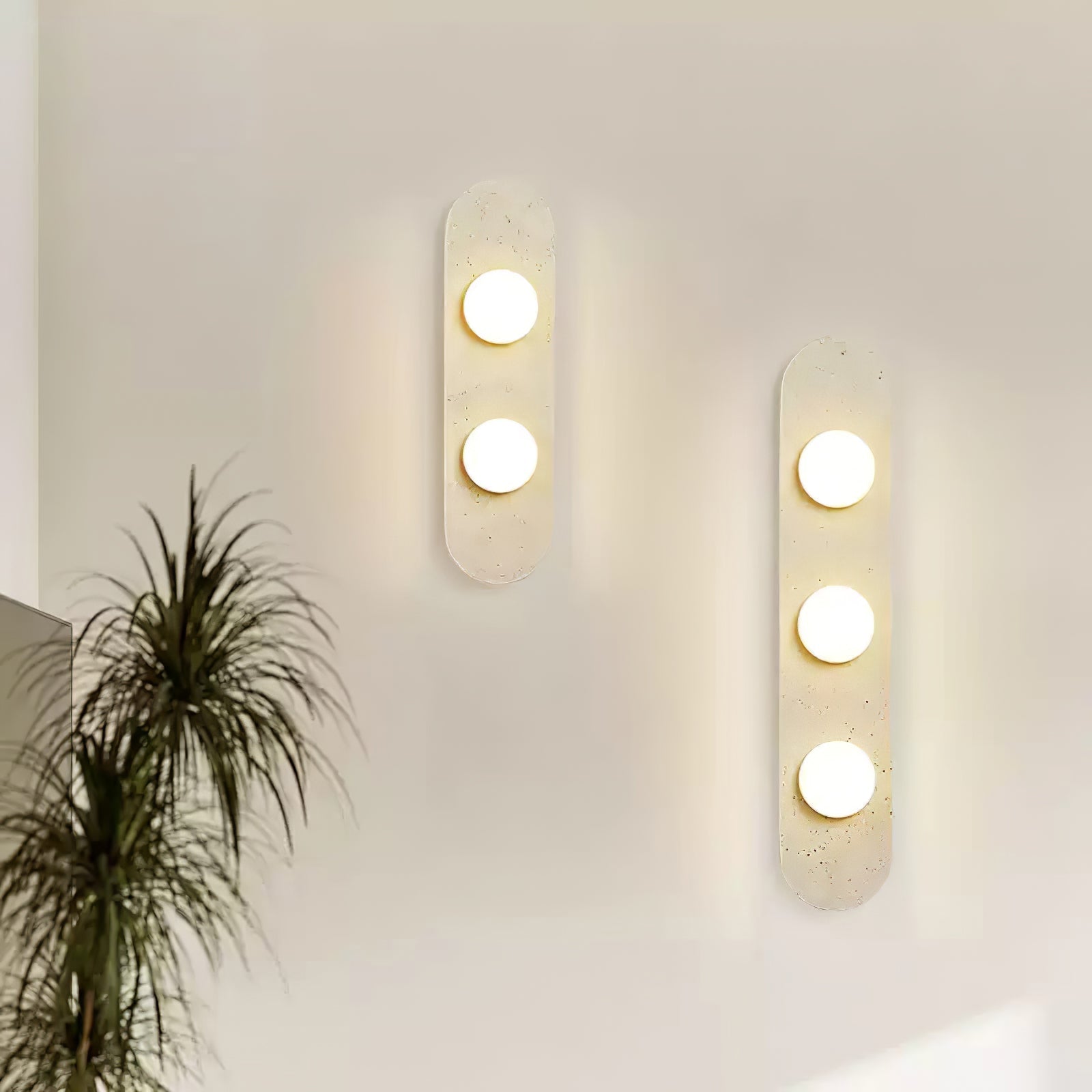 Zasoliel Minimalist Travertine Wall Light - Blowlighting
