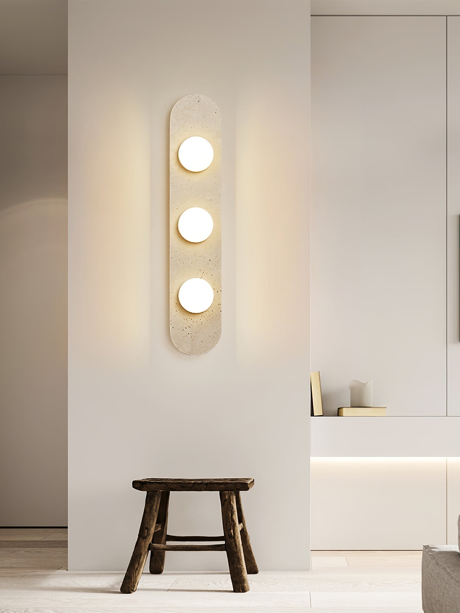 Zasoliel Minimalist Travertine Wall Light - Blowlighting