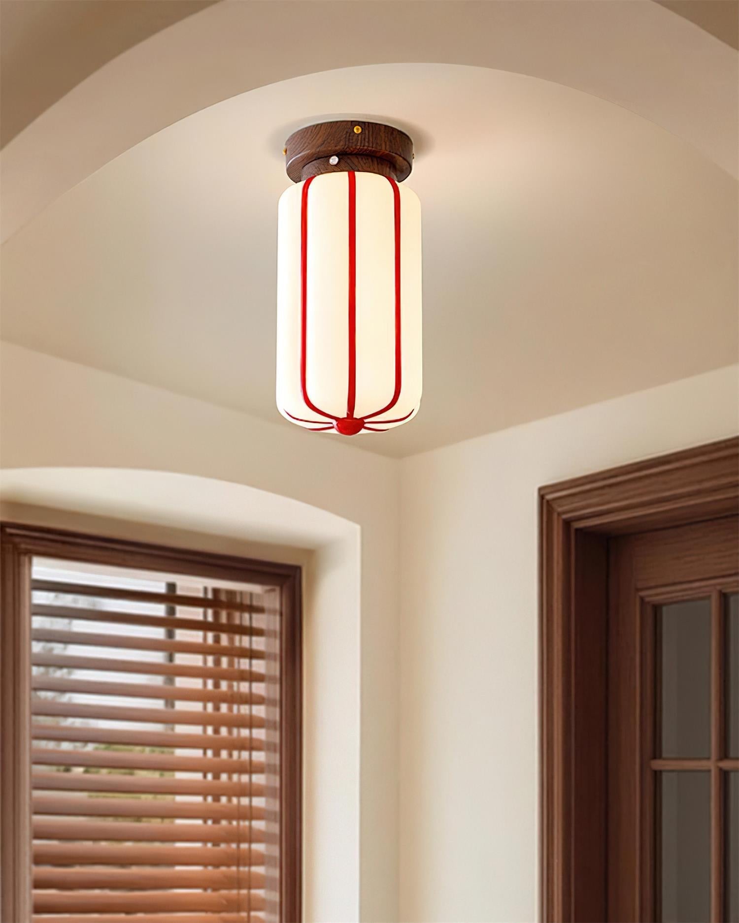 Ruby Modern Glass Streak Ceiling Light
