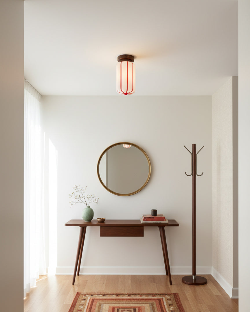 Ruby Modern Glass Streak Ceiling Light