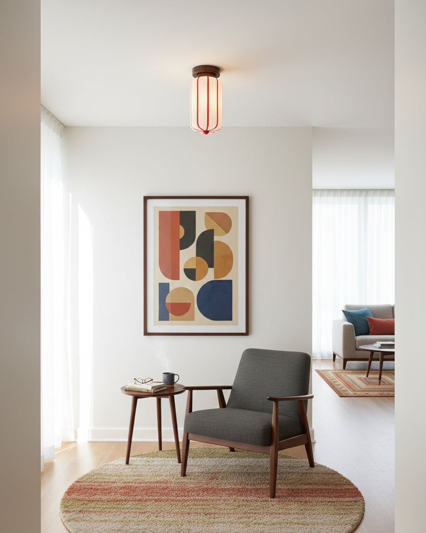 Ruby Modern Glass Streak Ceiling Light