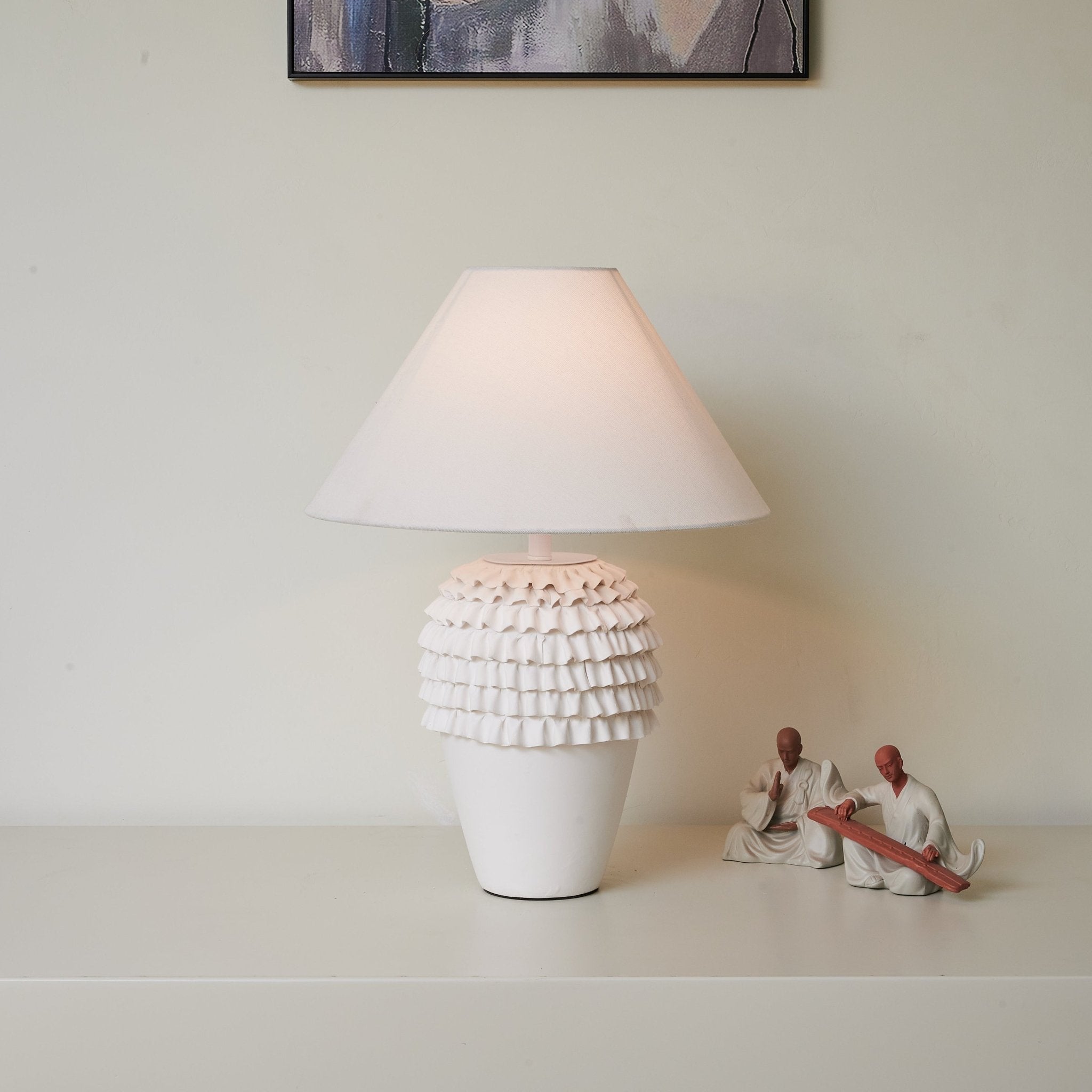 Ruffle Ceramic Table Lamp - Blowlighting