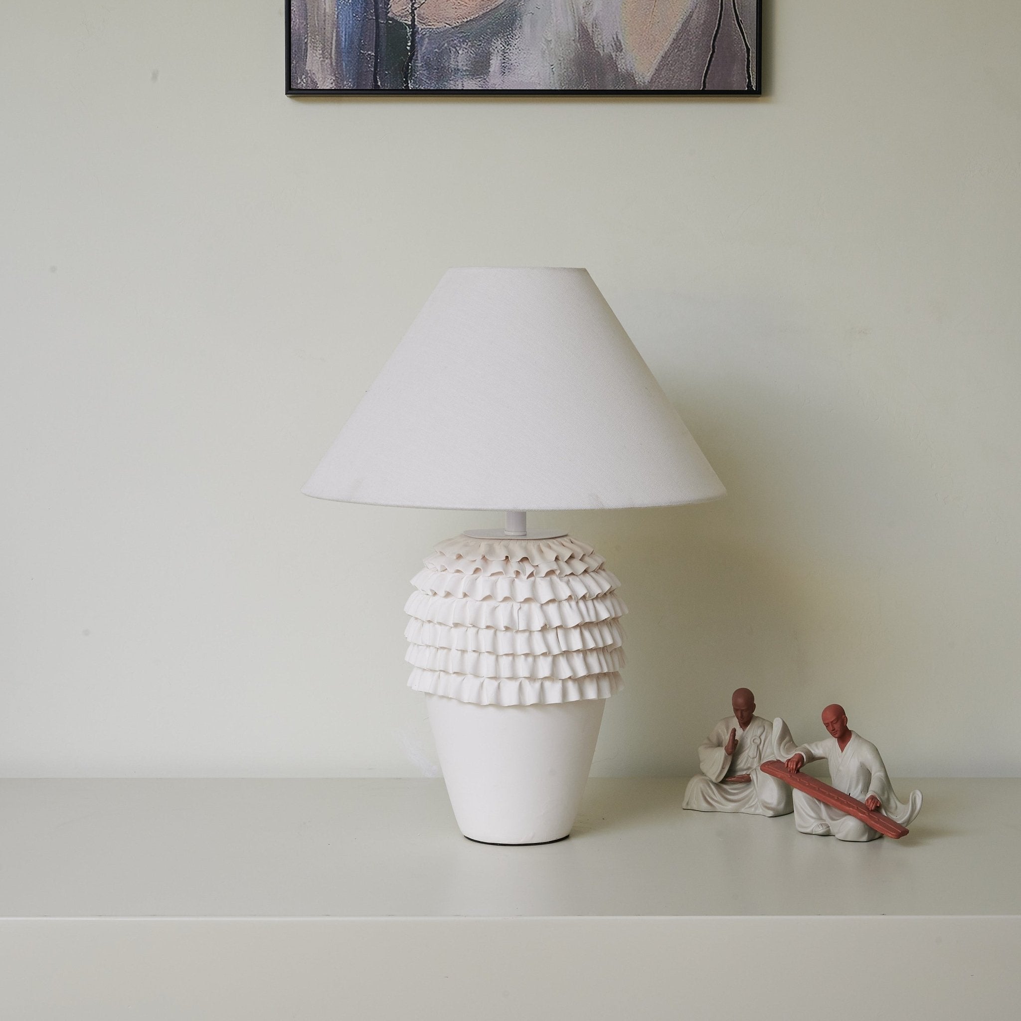 Ruffle Ceramic Table Lamp - Blowlighting
