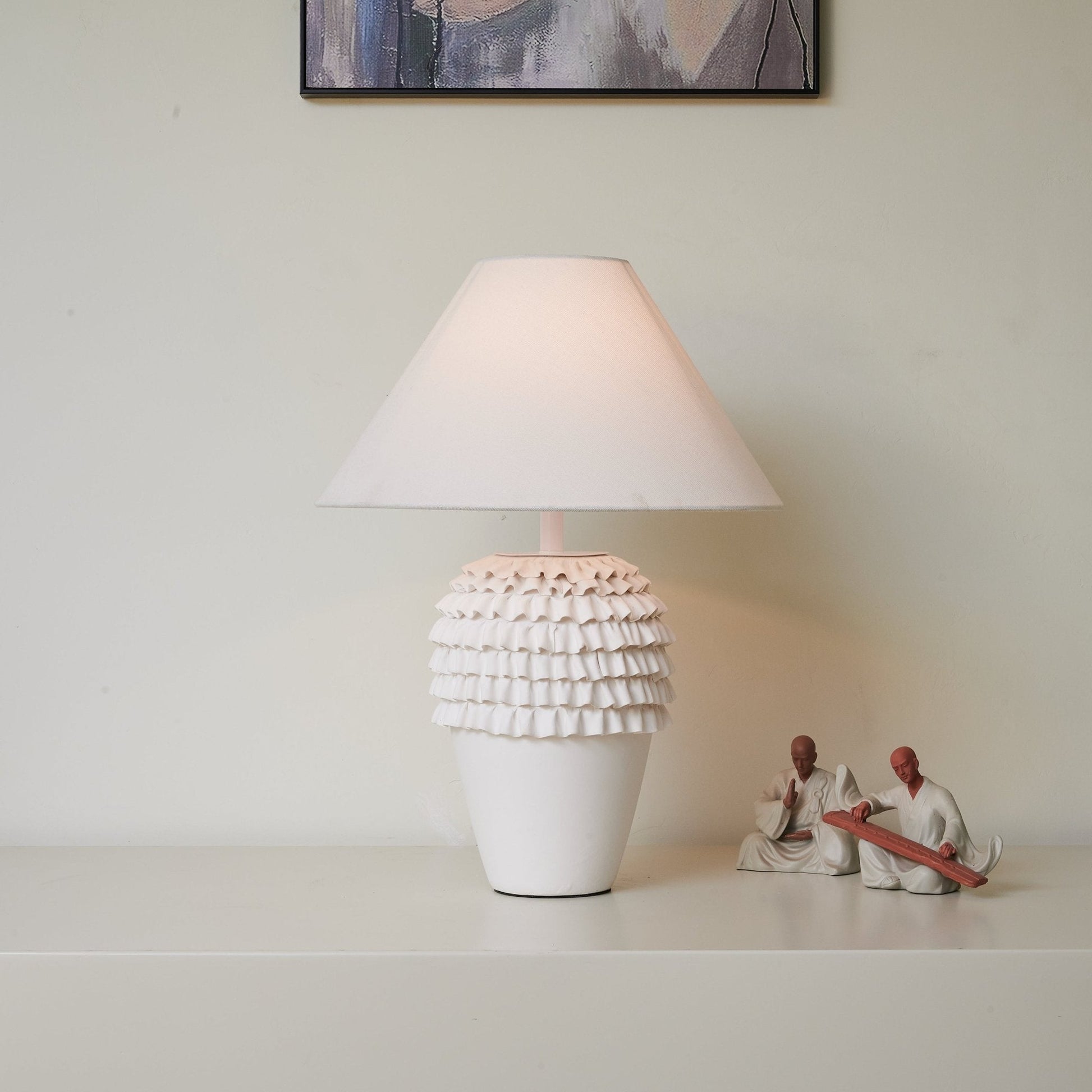 Ruffle Ceramic Table Lamp - Blowlighting