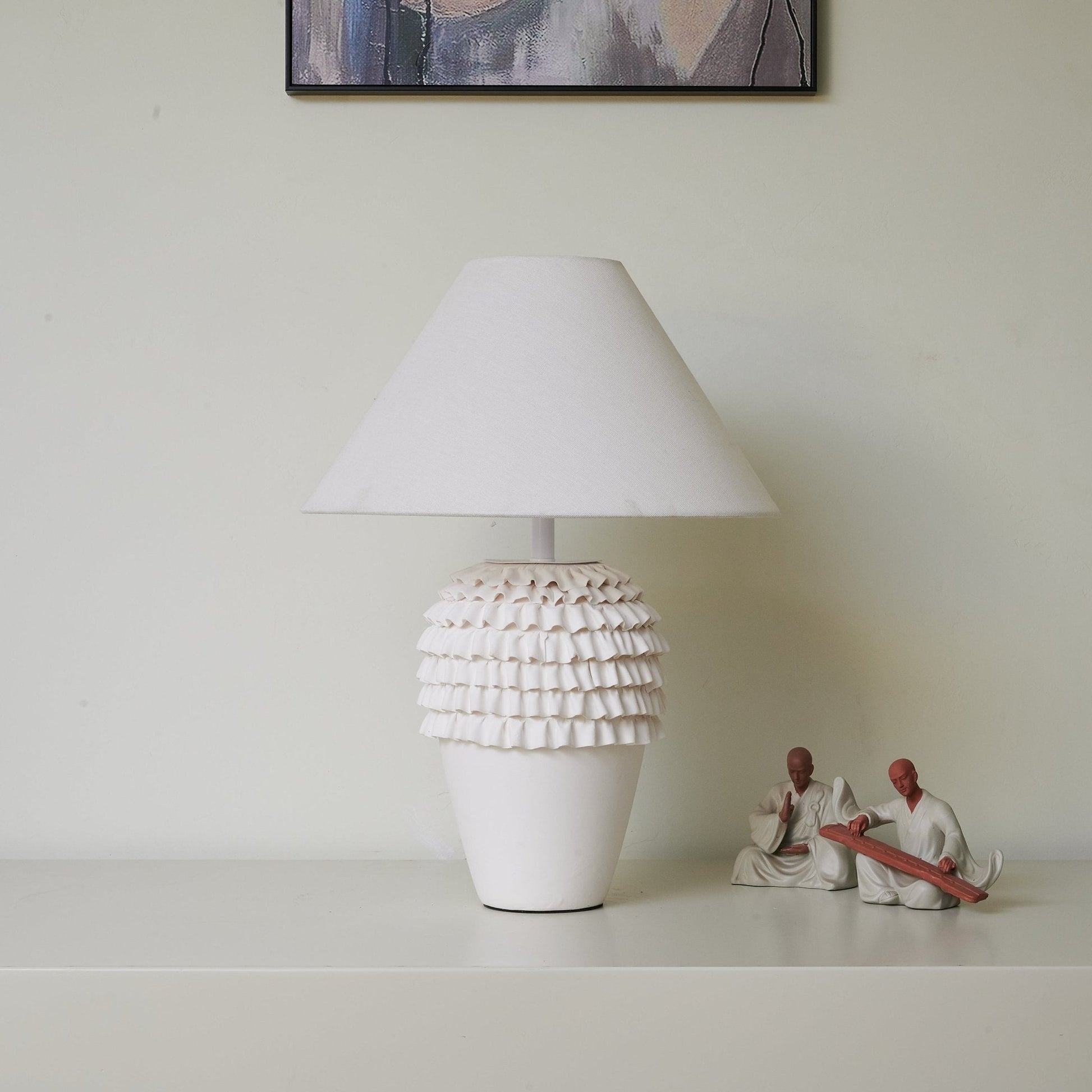 Ruffle Ceramic Table Lamp - Blowlighting