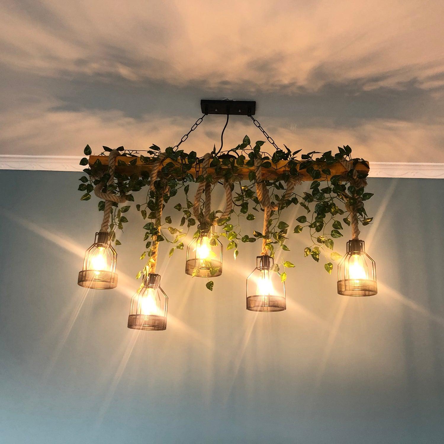 Rustic Wooden Chandelier - Blowlighting