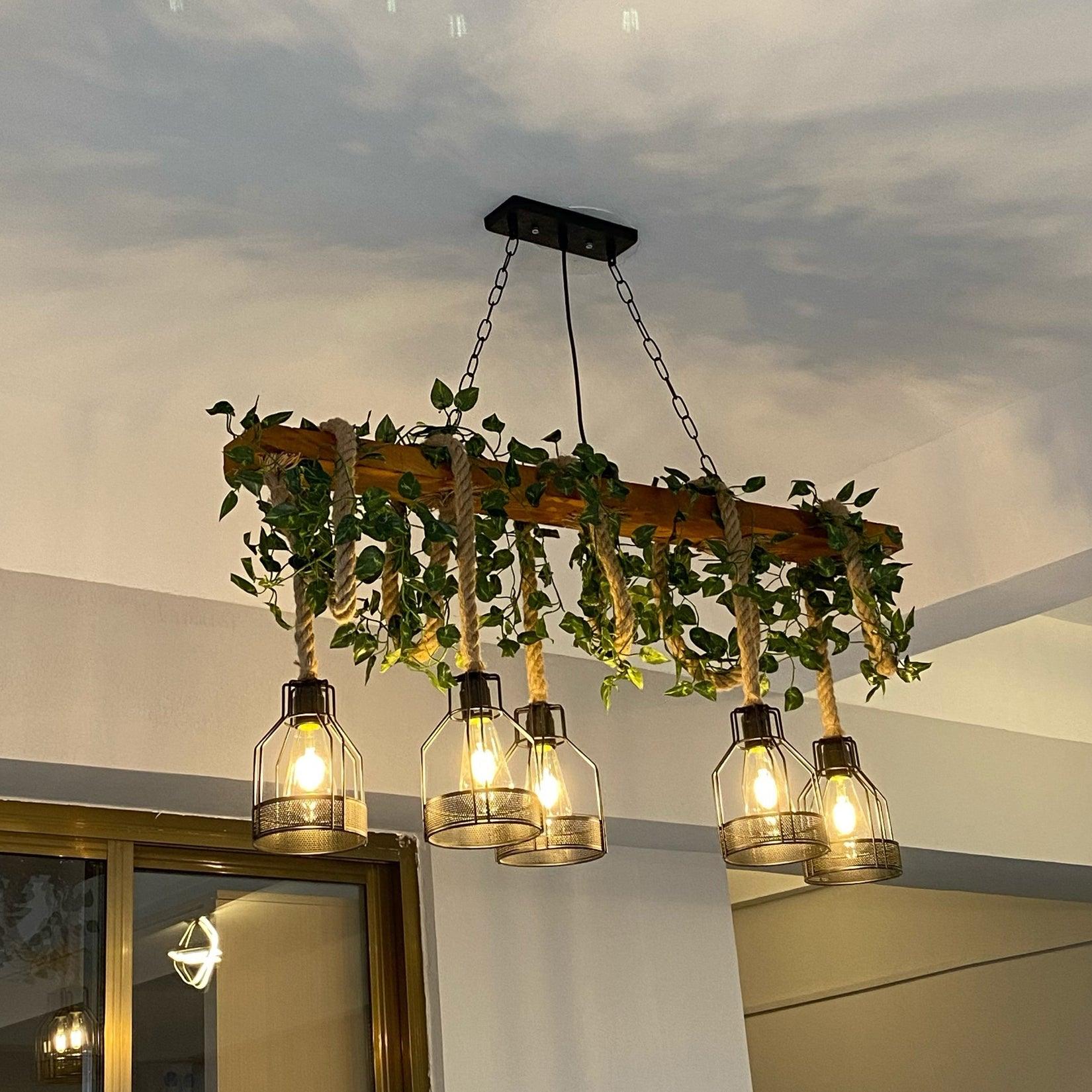 Rustic Wooden Chandelier - Blowlighting