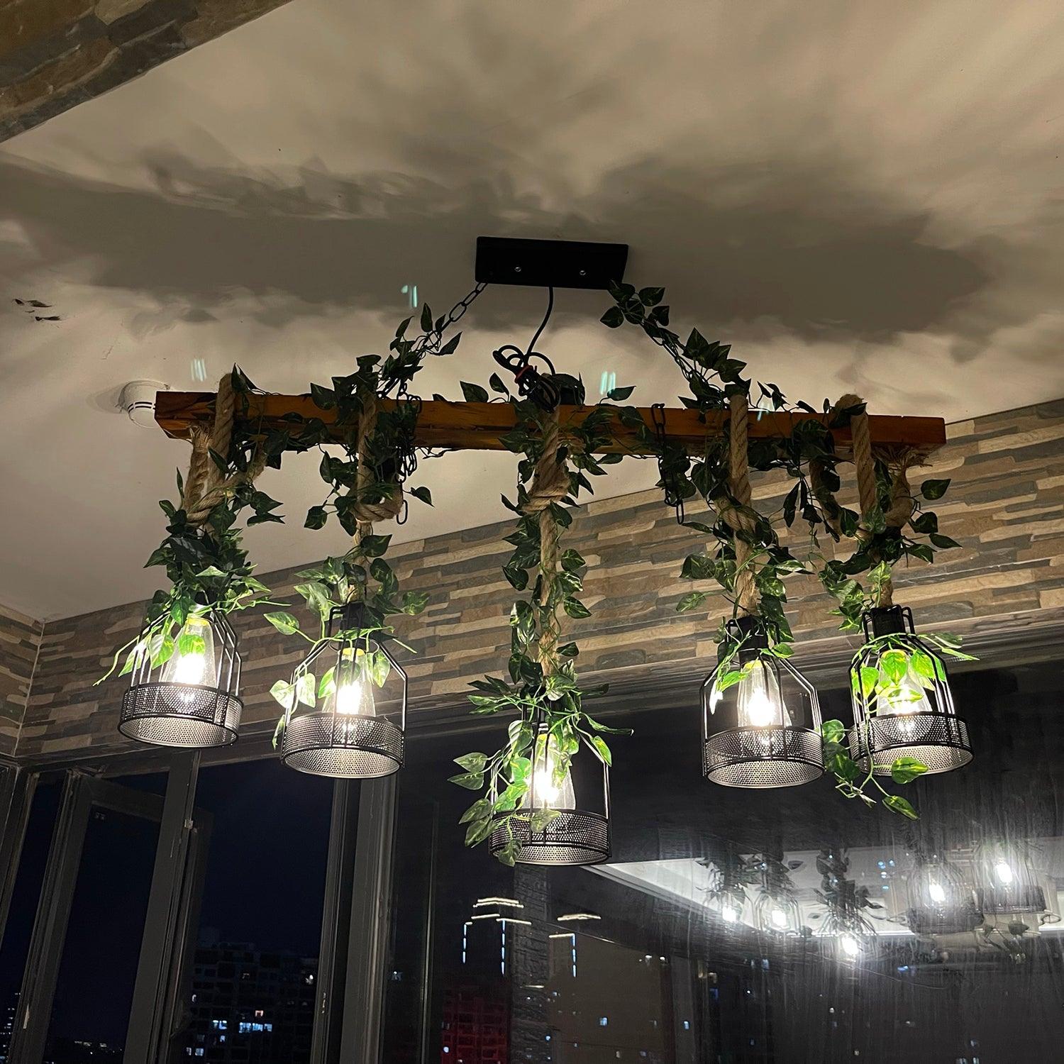 Rustic Wooden Chandelier - Blowlighting