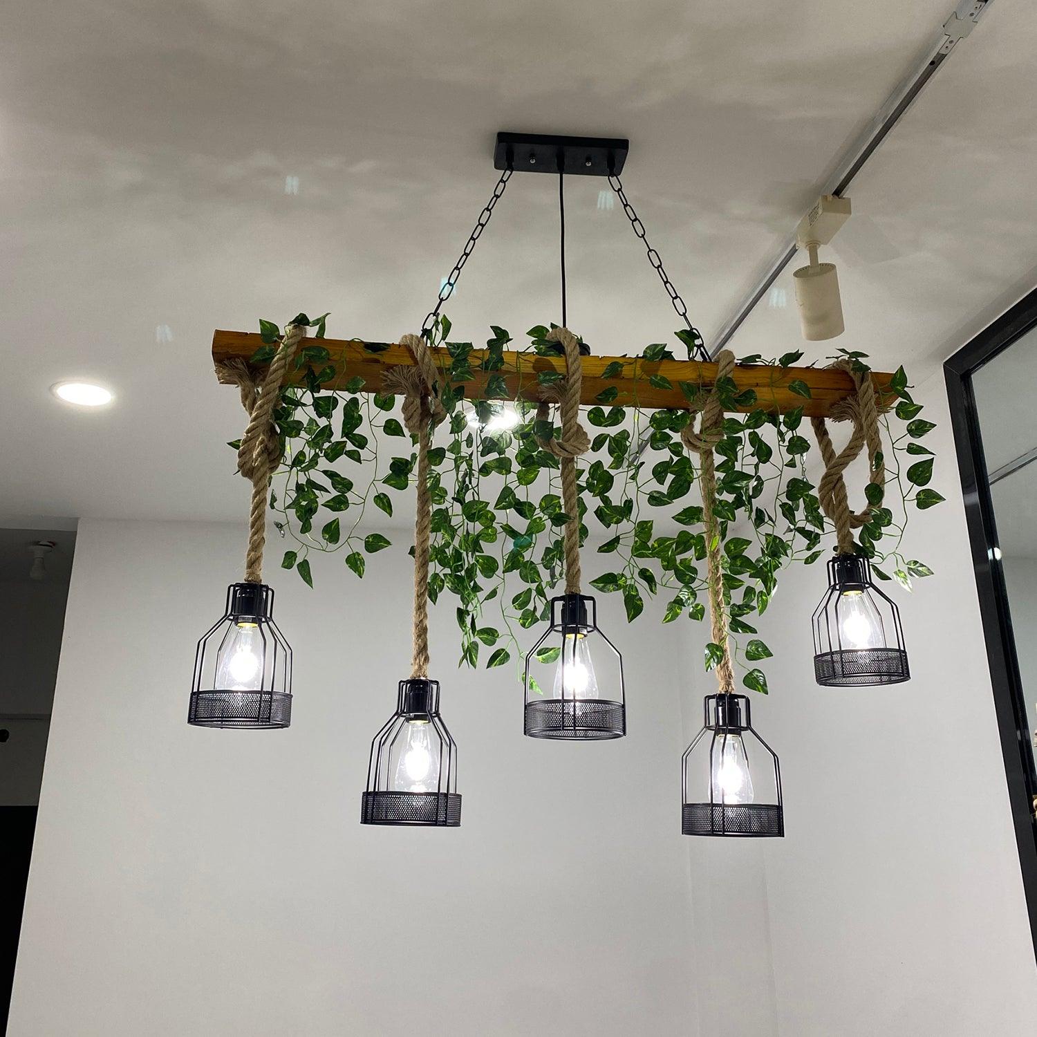 Rustic Wooden Chandelier - Blowlighting