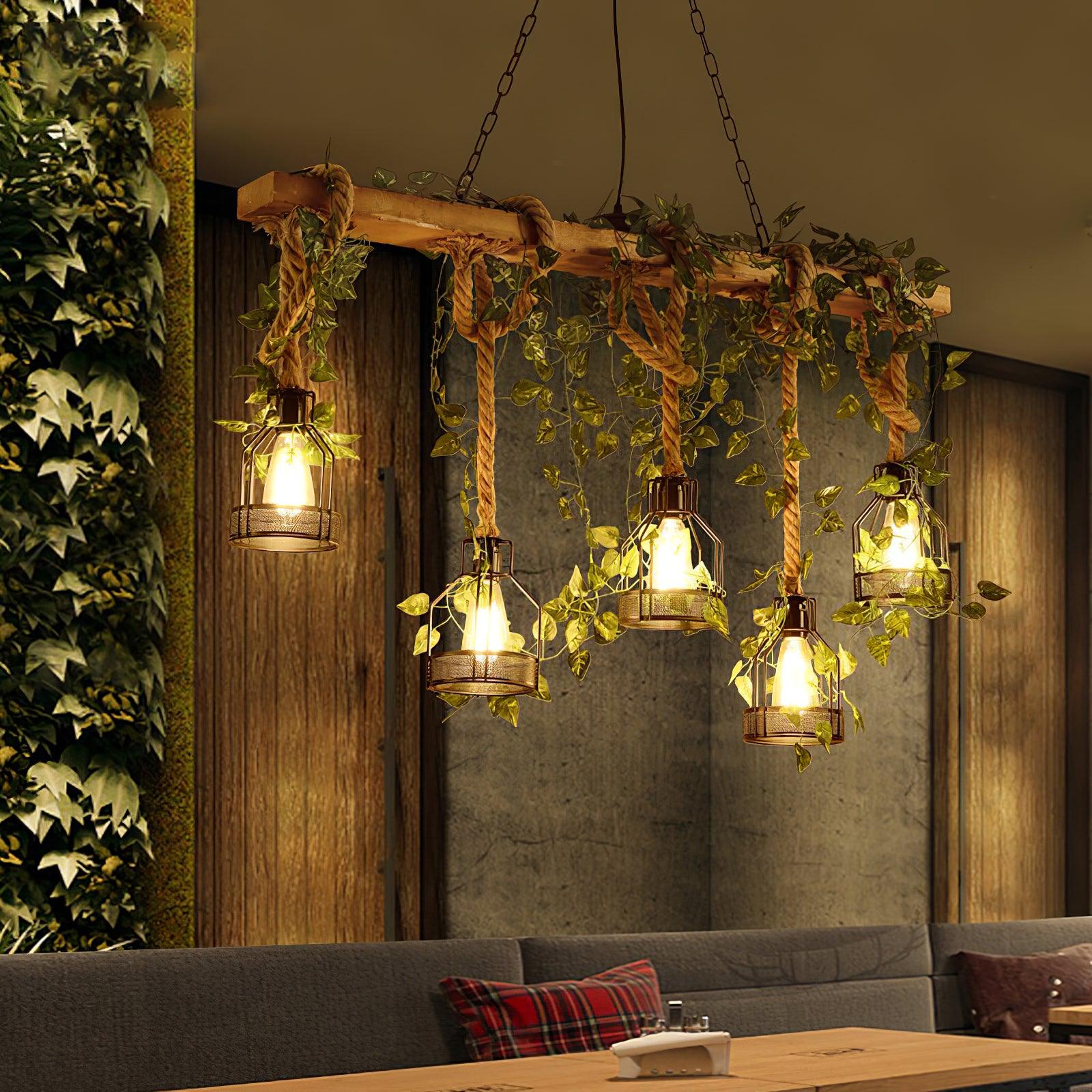Rustic Wooden Chandelier - Blowlighting