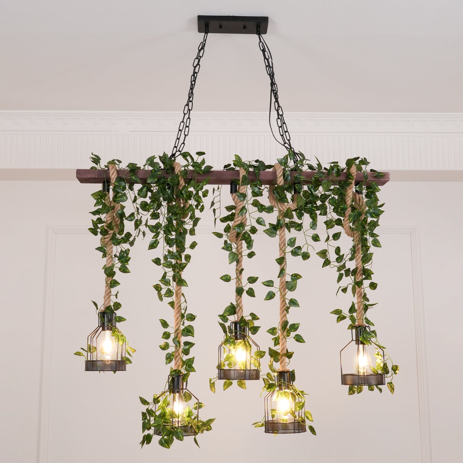Rustic Wooden Chandelier - Blowlighting