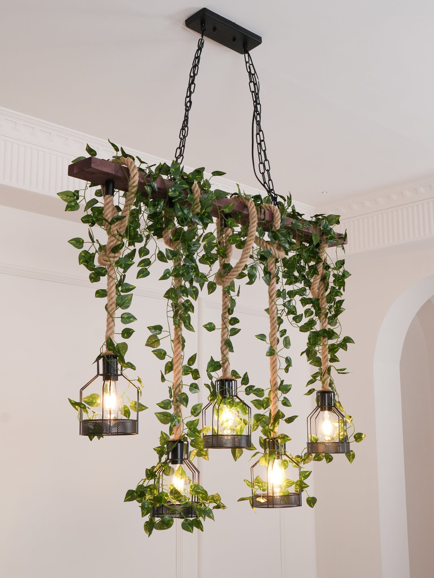 Rustic Wooden Chandelier - Blowlighting