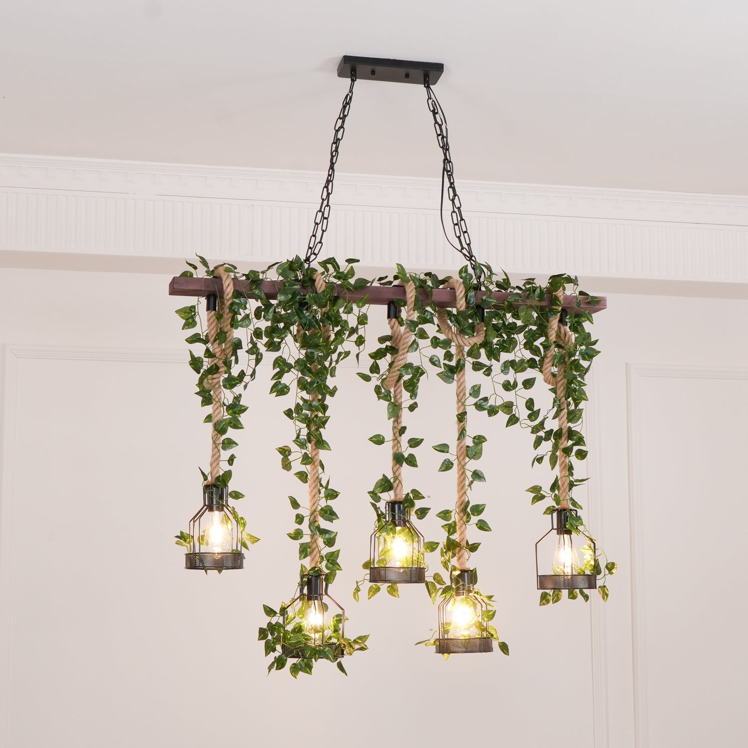 Rustic Wooden Chandelier - Blowlighting