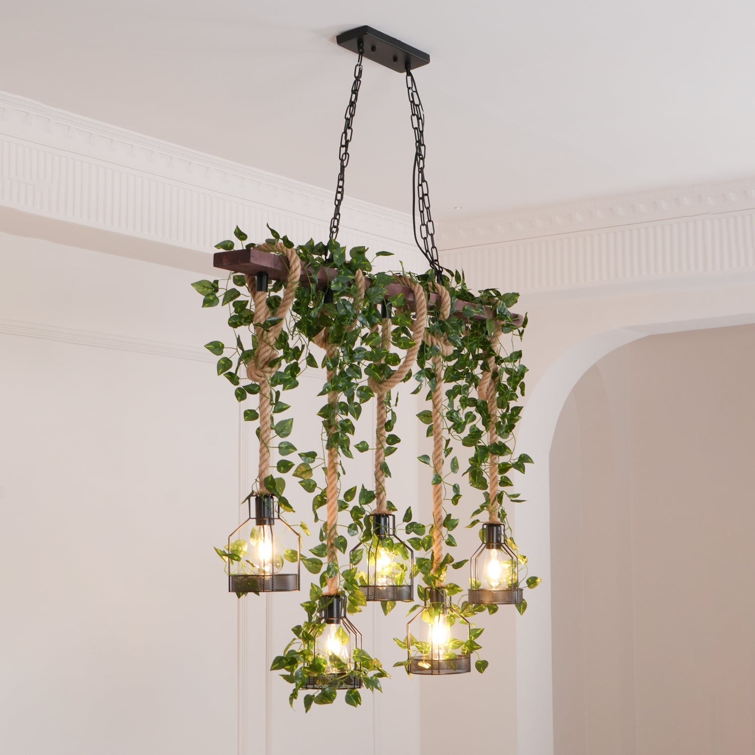 Rustic Wooden Chandelier - Blowlighting