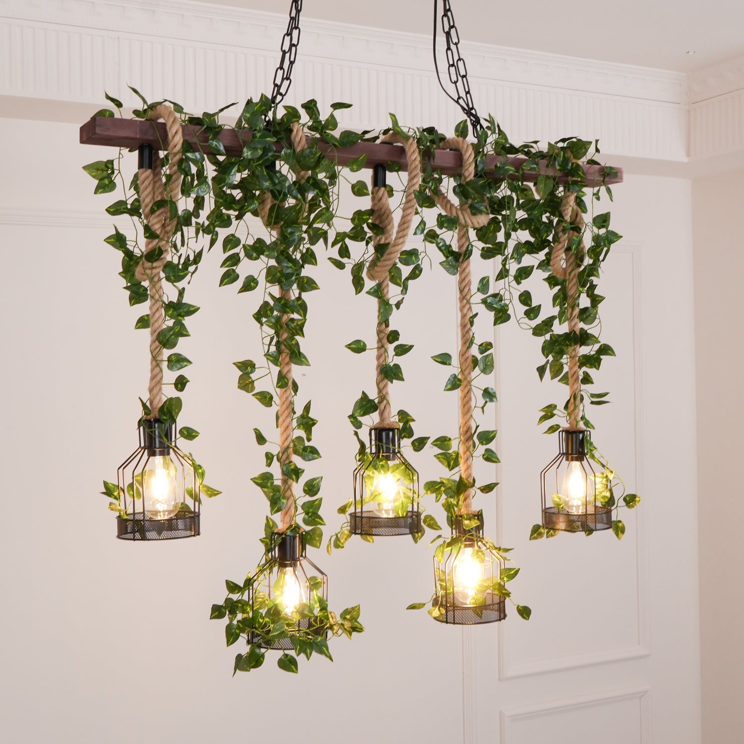 Rustic Wooden Chandelier - Blowlighting