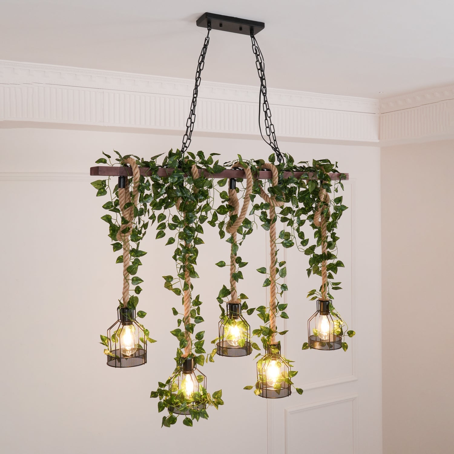 Rustic Wooden Chandelier - Blowlighting
