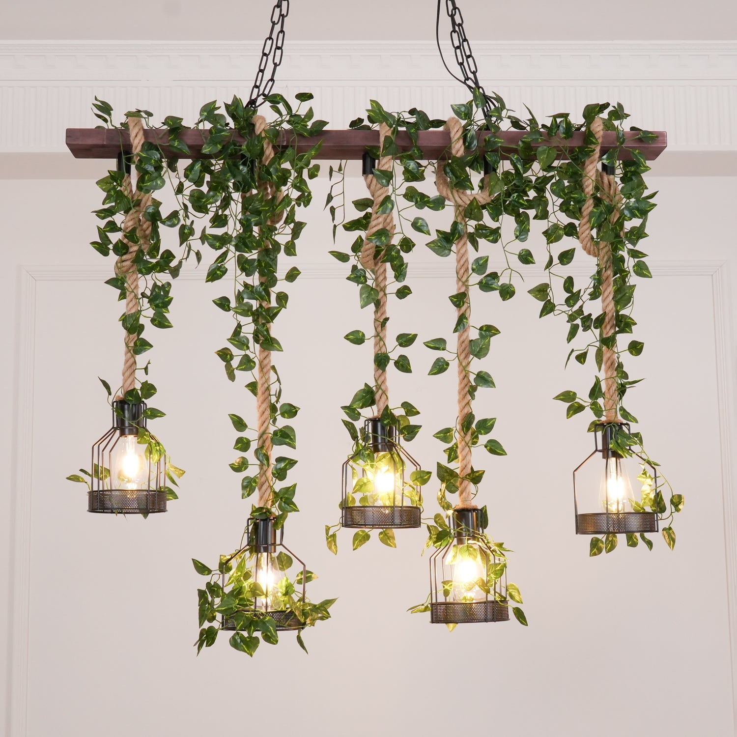 Rustic Wooden Chandelier - Blowlighting