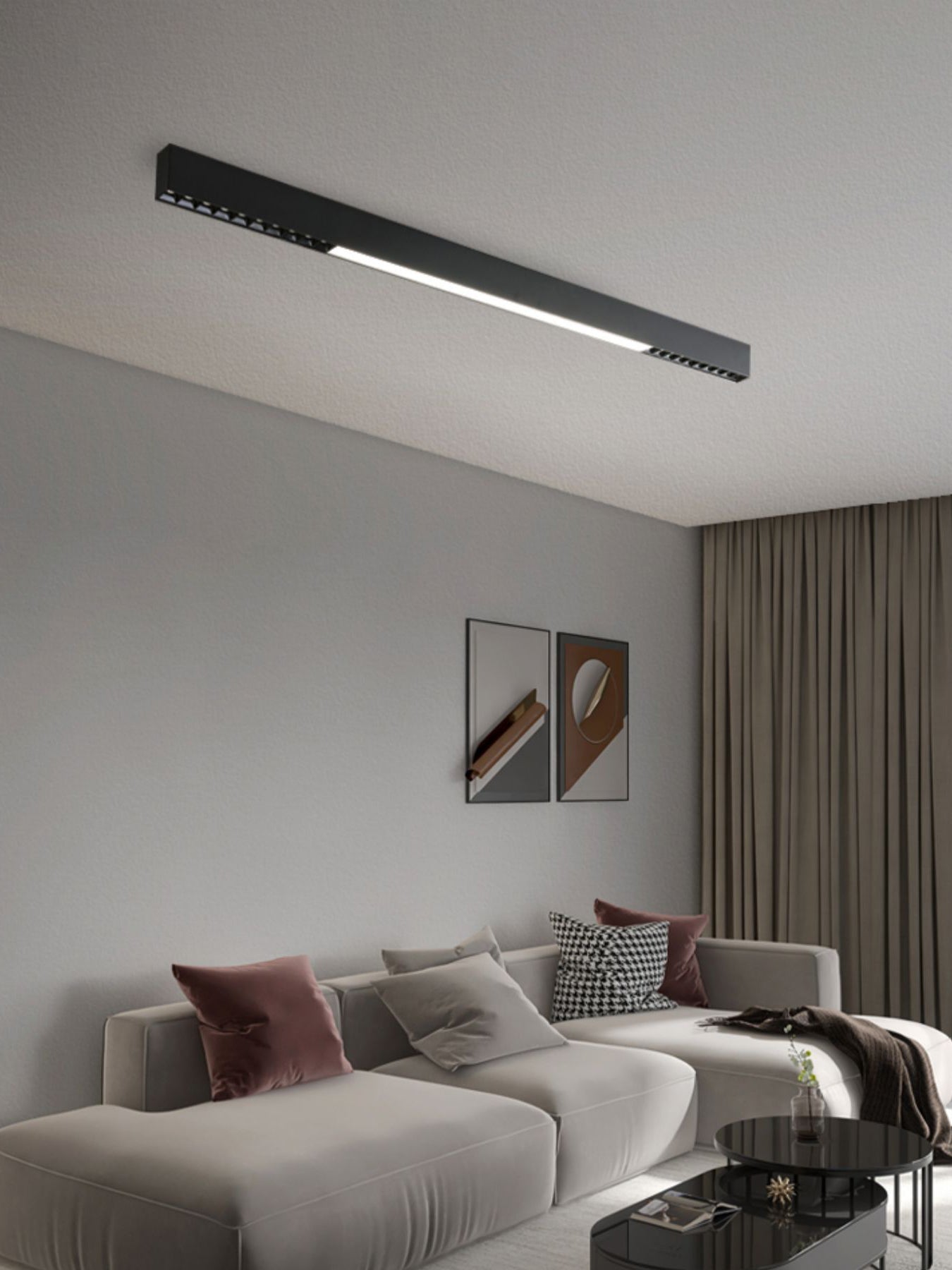 Line Modern Aluminum Floating Light - Blowlighting