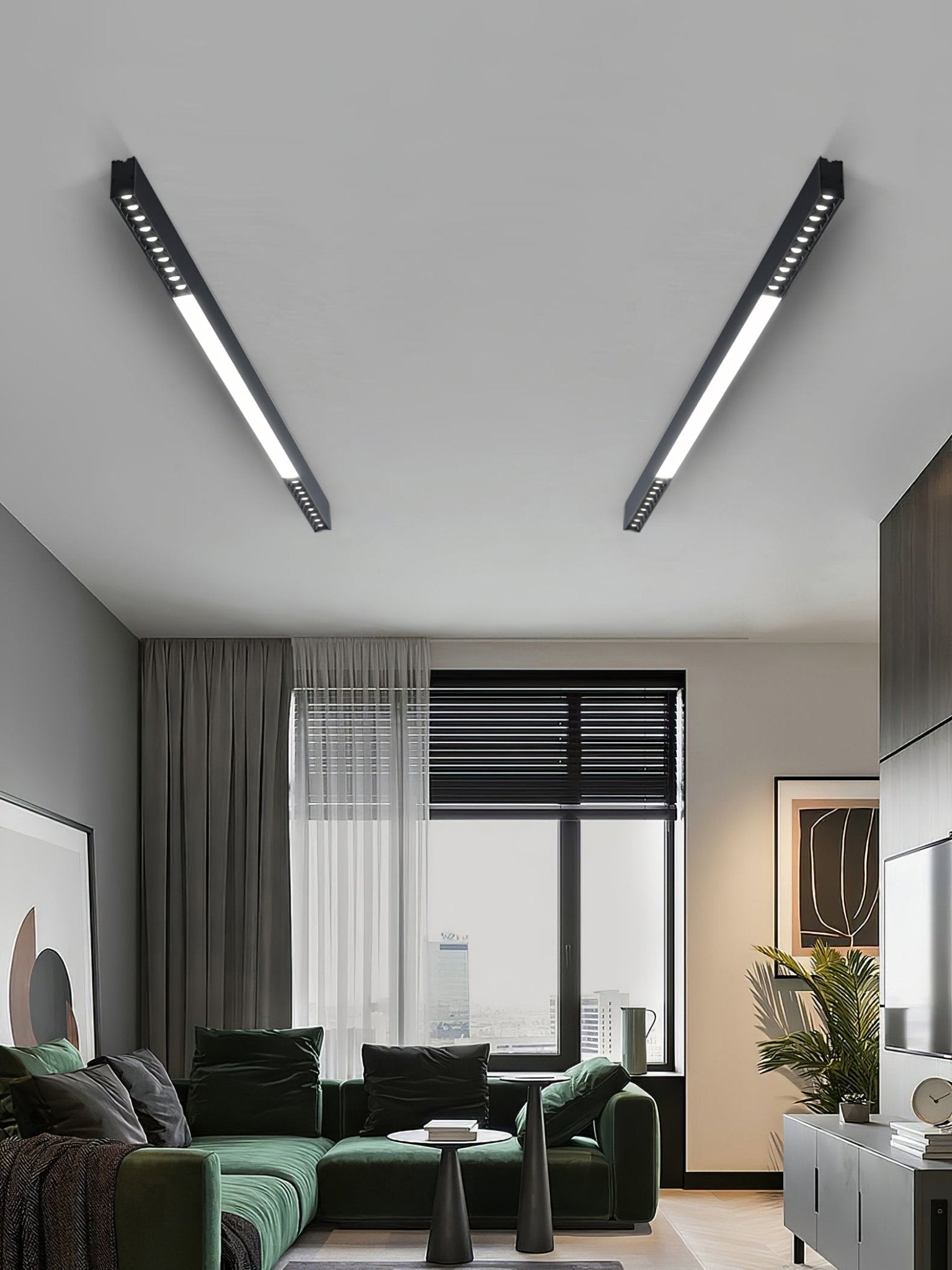 Line Modern Aluminum Floating Light - Blowlighting