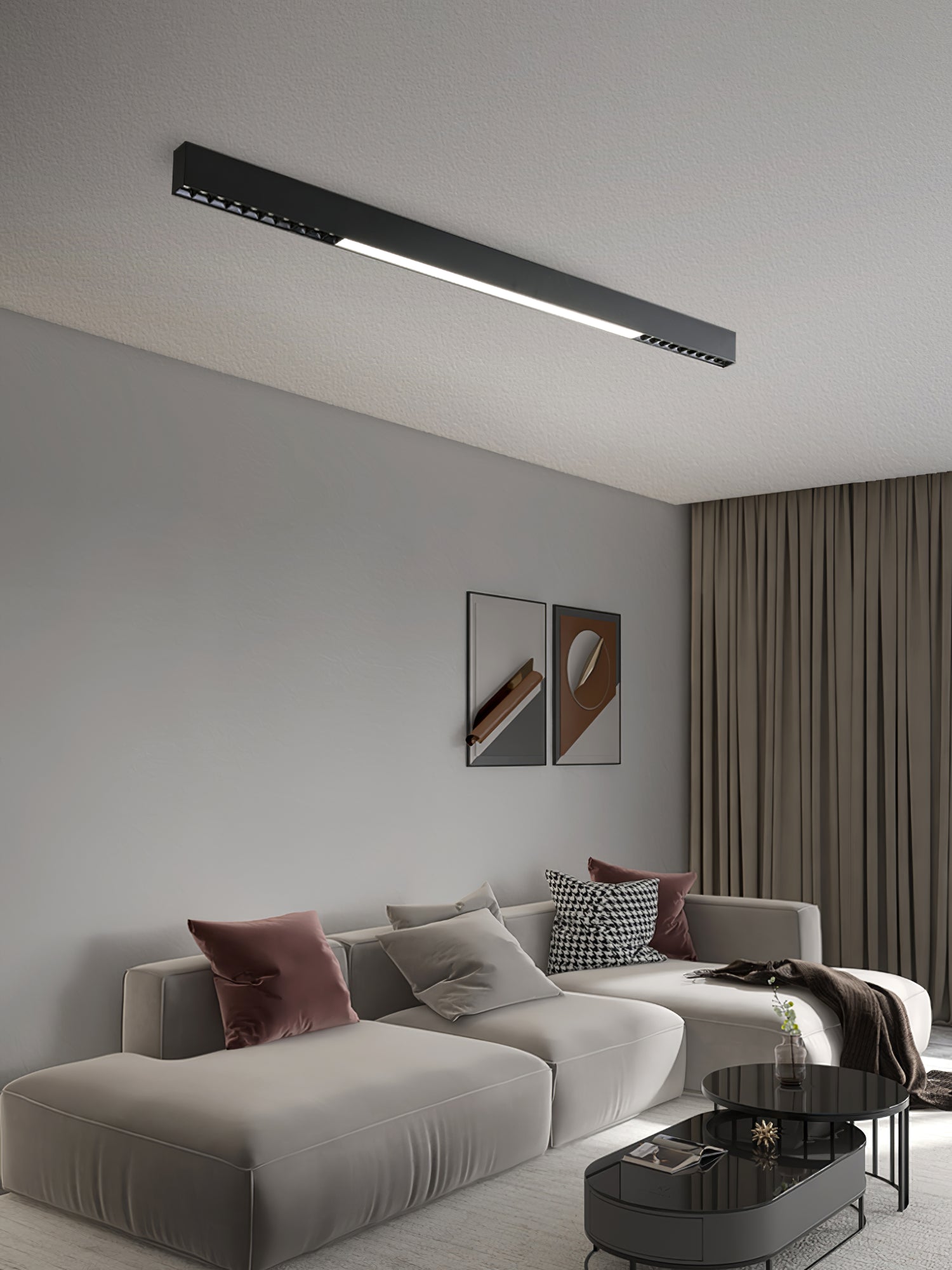 Line Modern Aluminum Floating Light - Blowlighting