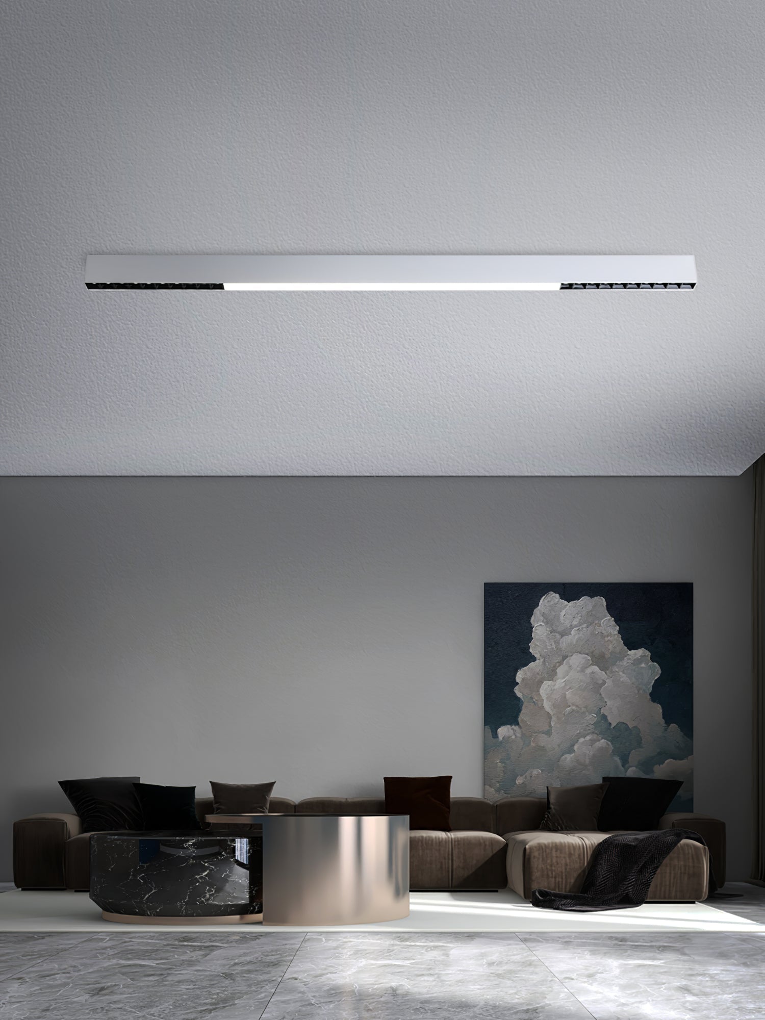 Line Modern Aluminum Floating Light - Blowlighting