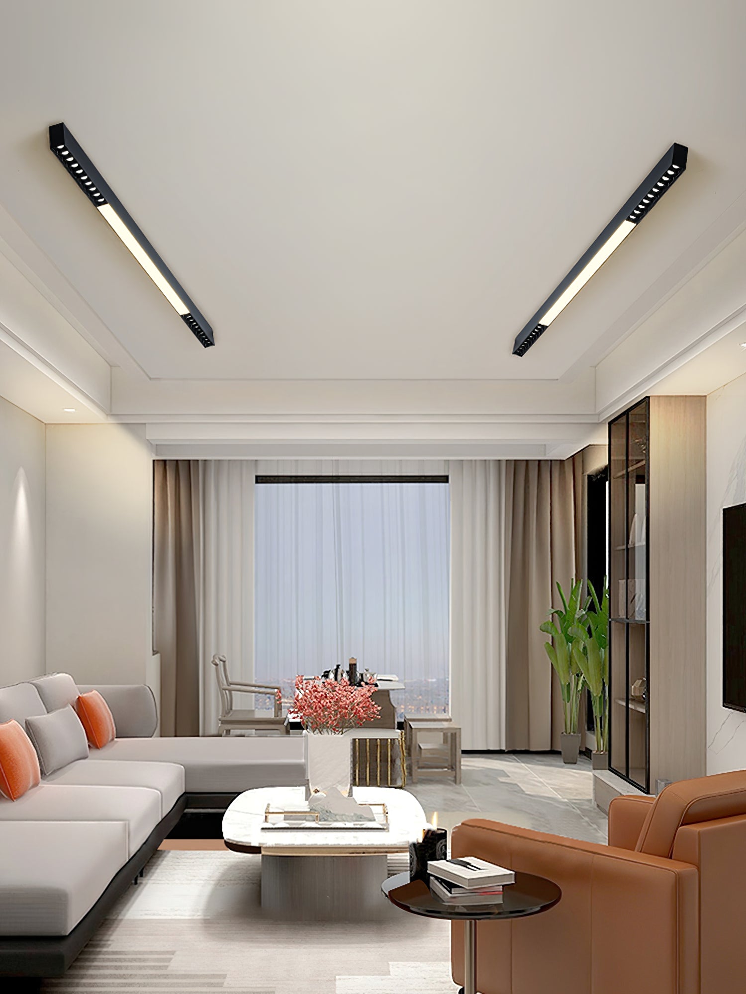Line Modern Aluminum Floating Light - Blowlighting