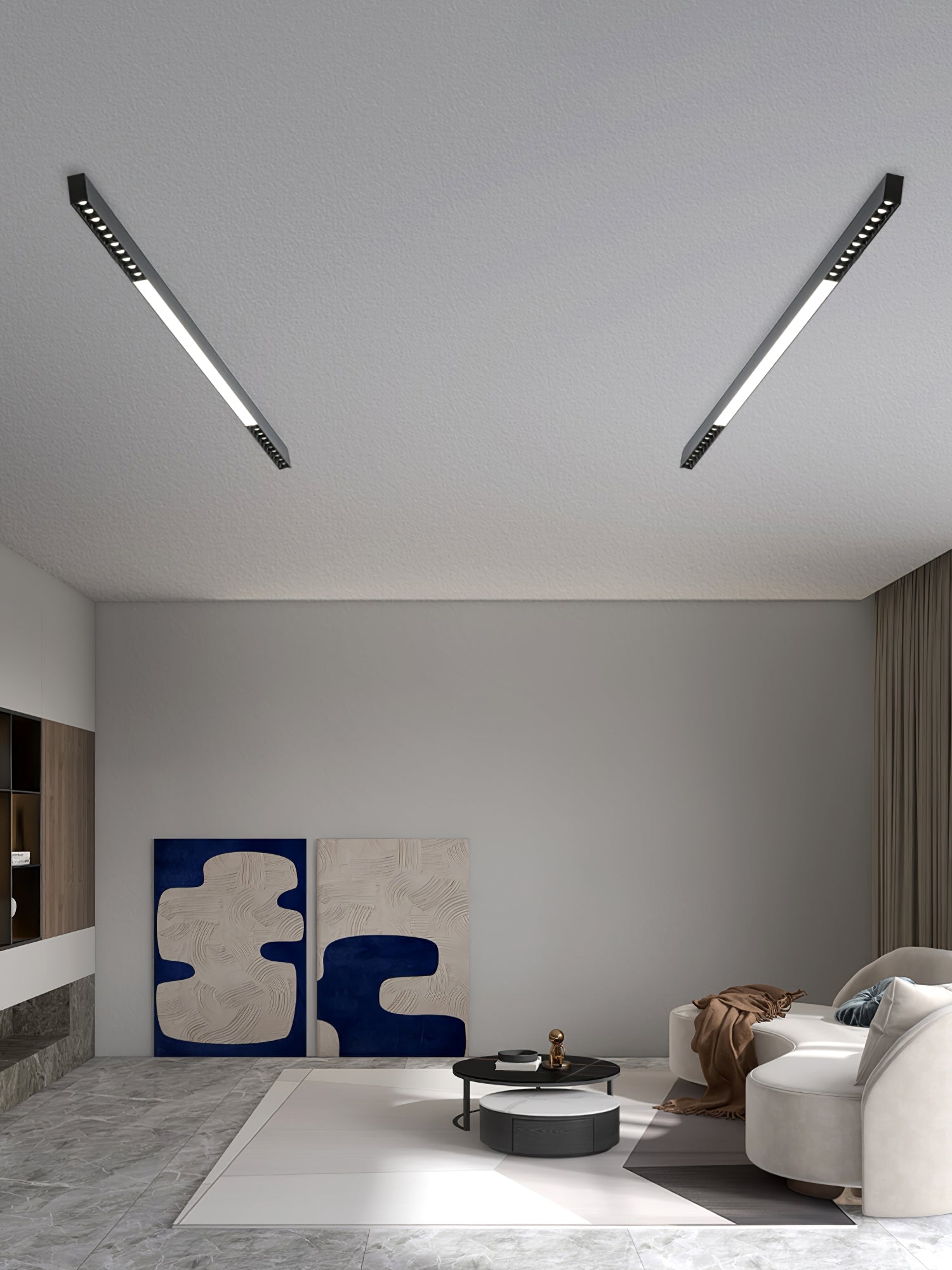 Line Modern Aluminum Floating Light - Blowlighting