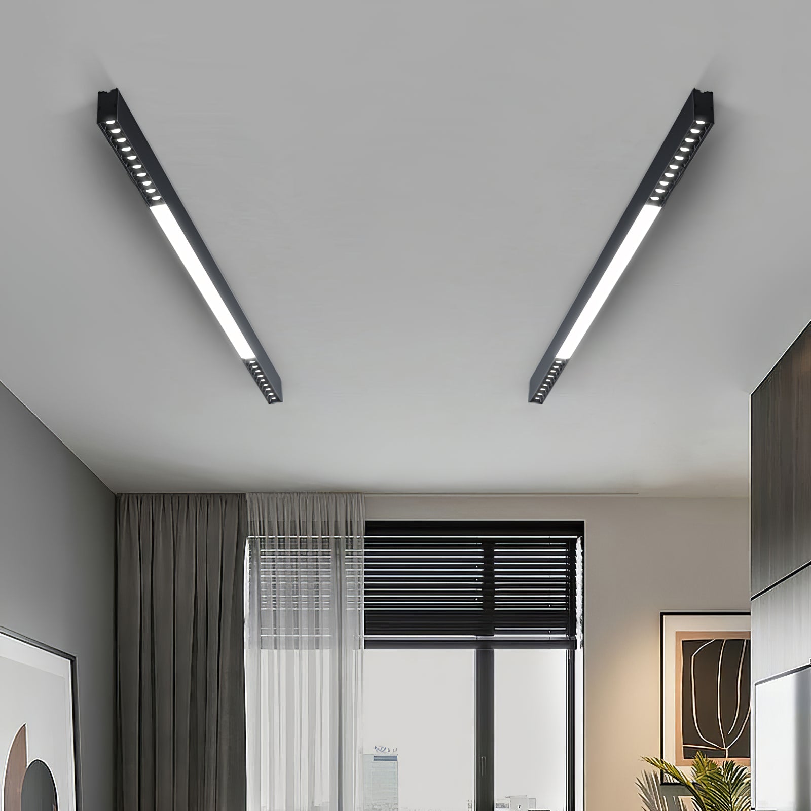 Line Modern Aluminum Floating Light - Blowlighting
