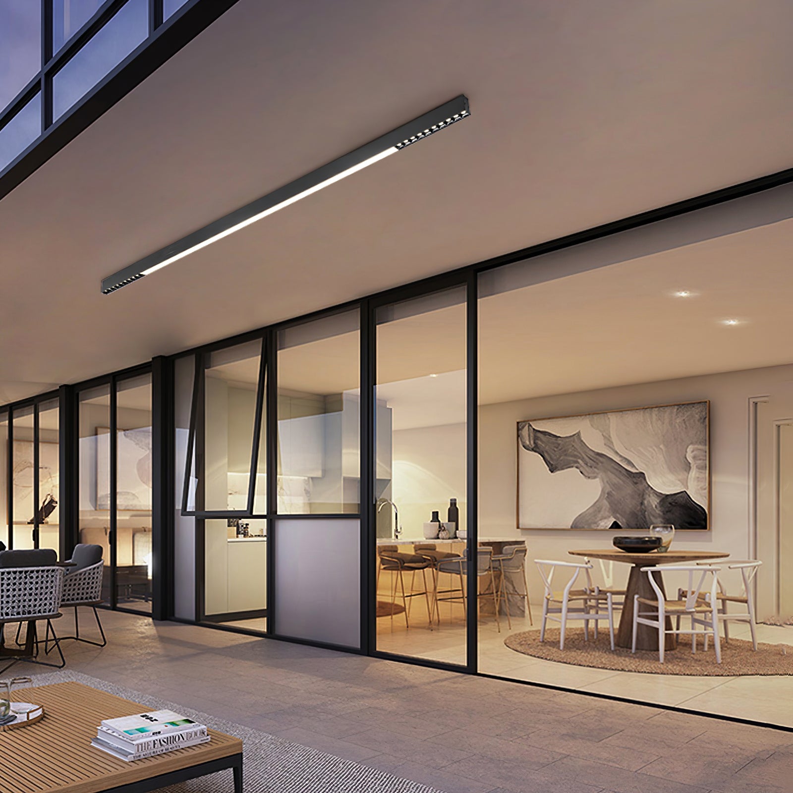 Line Modern Aluminum Floating Light - Blowlighting