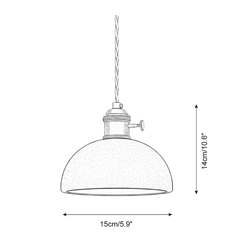 Sable Scandinavian Travertine Loop Pendant Light