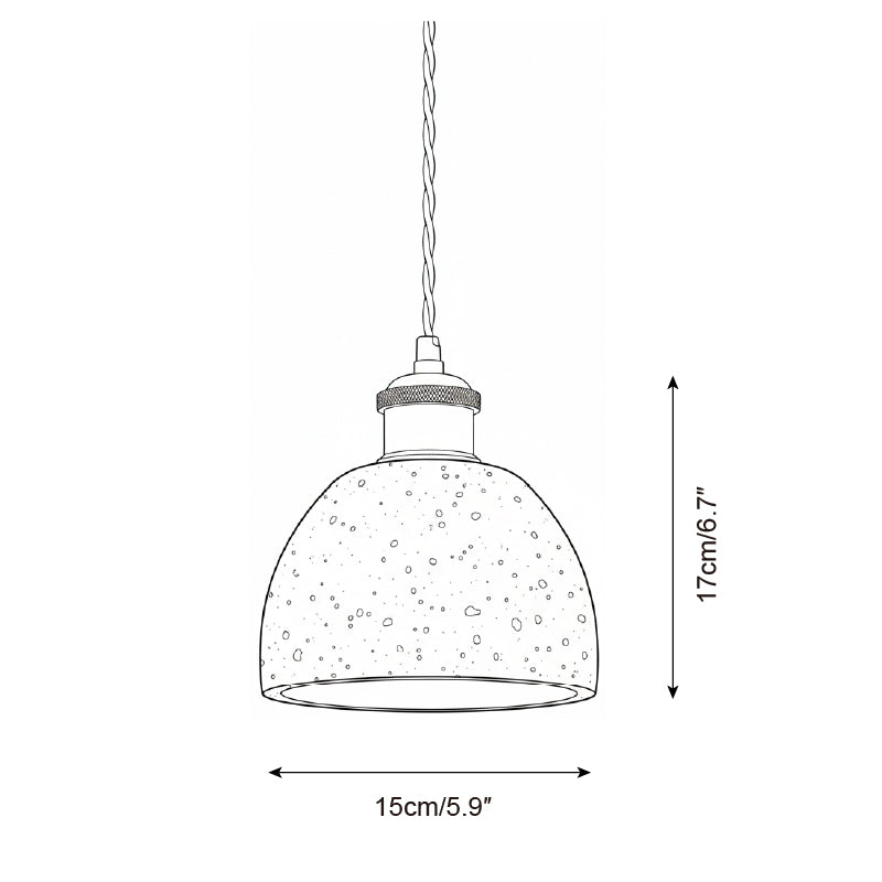 Sable Scandinavian Travertine Loop Pendant Light