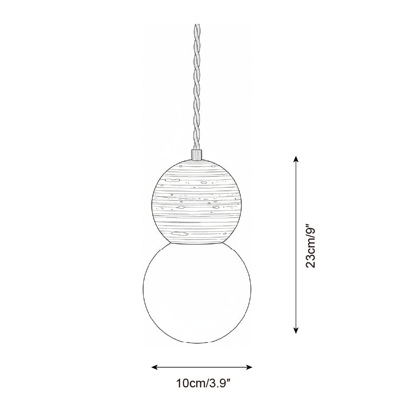 Sable Scandinavian Travertine Loop Pendant Light