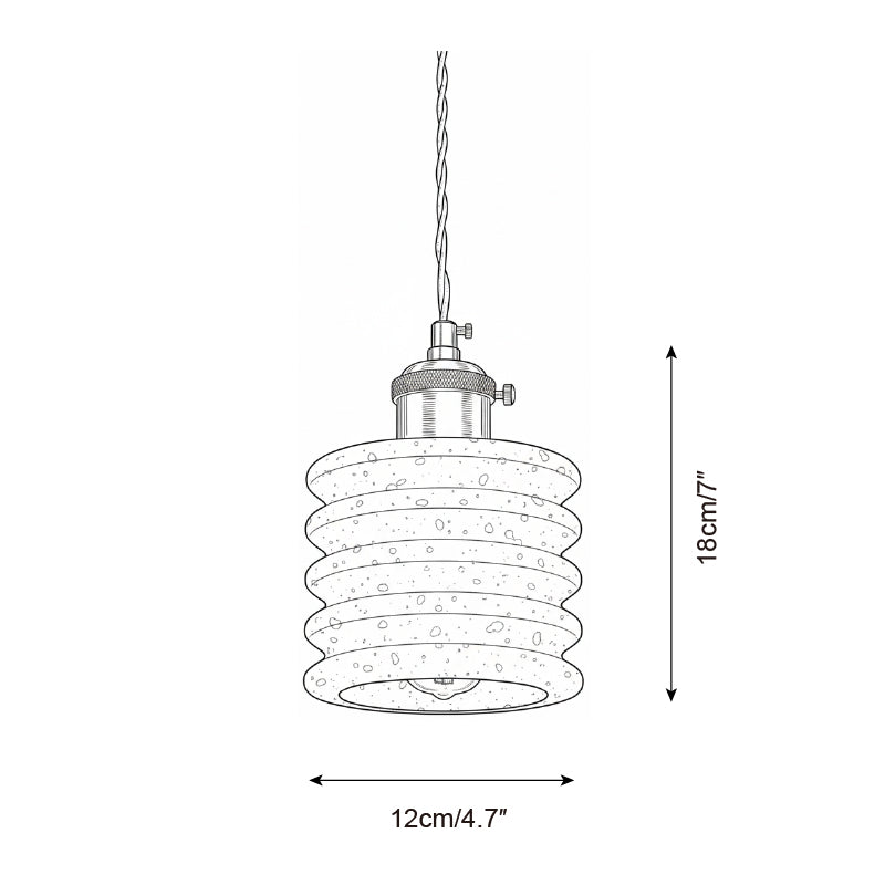 Sable Scandinavian Travertine Loop Pendant Light