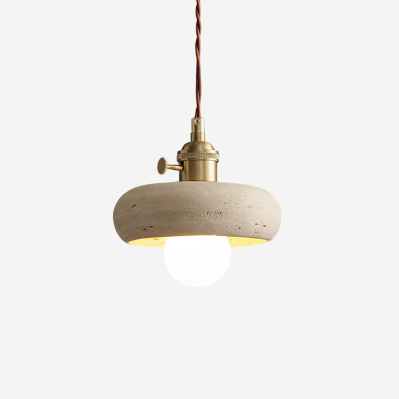 Sable Scandinavian Travertine Loop Pendant Light